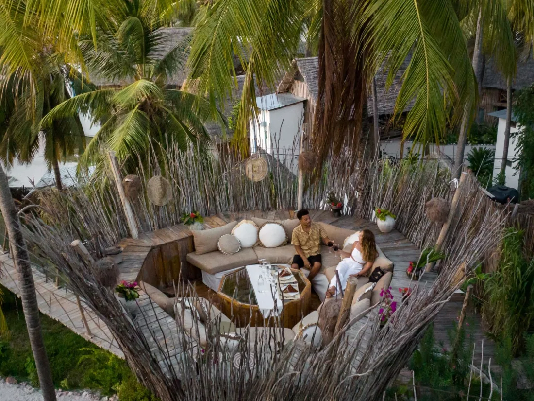 VIP dinner in an elevated nest at The Nest